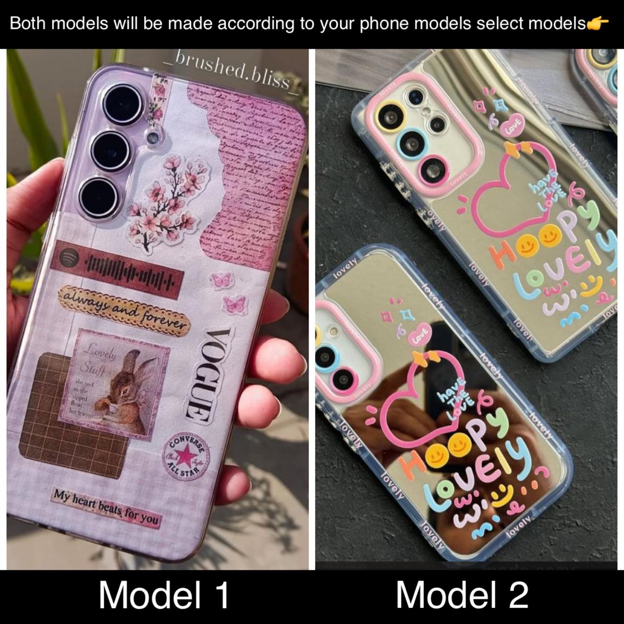 soft silicone pack of 2 phone cases vogue+ lovely