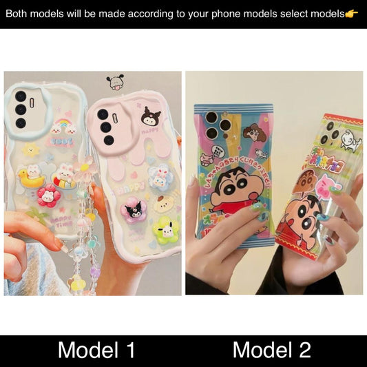 soft silicone pack of 2 phone cases (shinchan+bobo)